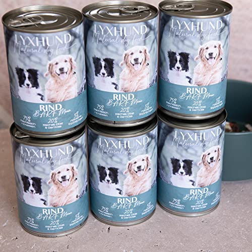 Lyxhund Barf Menü Rind 2,4 kg 6 x 400 g Hundefutter
