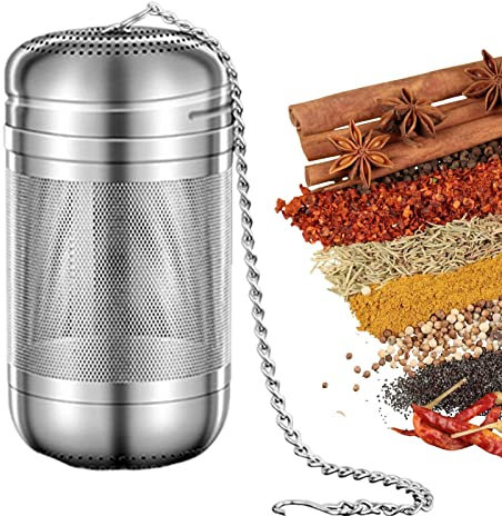 Infuseur à épices - Boule à thé en Acier Inoxydable - Infuseur à épices pour la Cuisine, infuseur à thé en Acier Inoxydable, Boule à thé en Maille Extra Fine pour thé glacé, Soupe Maodom