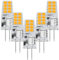 AGOTD G4 LED Lampen Warmweiß, 3W Birnen 12V 3000K, Ersatz 30W Halogenlampen, 250 LM Leuchmittel, Stiftsockellampe nicht dimmbar, kein Flackern, 5er Pack
