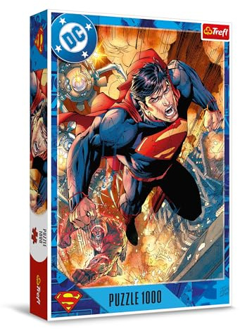 Trefl Superman in Action 1000 Pieces Superhero Jigsaw Puzzle for Adults and Children from 14 Years, Multicoloured, 10936