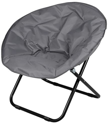 Gartenstuhl wetterfest mit wasserabweisender Polsterung 82 x 75 cm (B/H) zusammenklappbar Gartensessel klappbar - Balkonsessel Gartenstühle Design - Acapulco Sessel (Anthrazit)