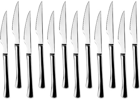 Lacor - JAY - 12001001 - Pack de 12 Cuchillos Chuleteros, Colección Basic