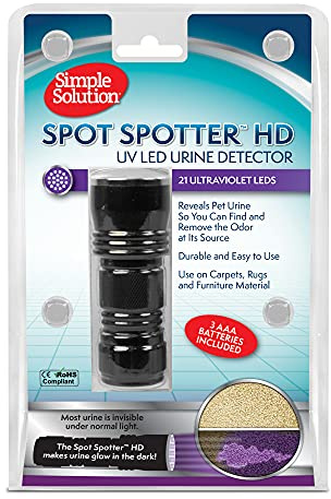 Simple Solution Spot Spotter HD UV LED Urine Detector - Spot and Eliminate Pet Urine Stains and Odors - 1 Light