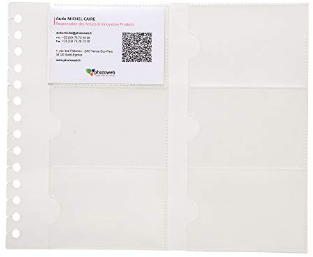Exacompta 85134e ersättning 10 fodral för korthållare visitkort