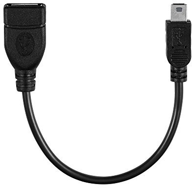 conecto CC20041 USB-OTG Adapter-Kabel, Mini-USB-Stecker auf USB-Buchse Typ A (1 Stück), 0,15m