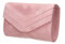 LeahWard Women's Faux Suede Leather Clutch Bag Wedding Bridal Prom Handbags 809 (Pink)