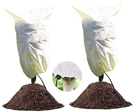 LINSOCLE 2 Pezzi Cappuccio Protezione Piante, Protezione Invernale Piante, Sacco di Protezione Invernale, Protezione Piante dal Freddo per Arbusti e Alberi Protegge Le tue Piante dai Danni 60 * 80cm