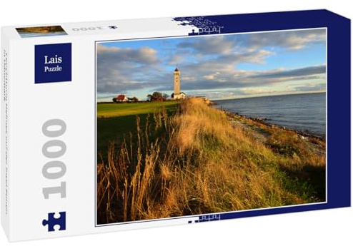 Lais Puzzle Leuchtturm Helnæs auf der Insel Fünen in Dänemark 1000 Teile
