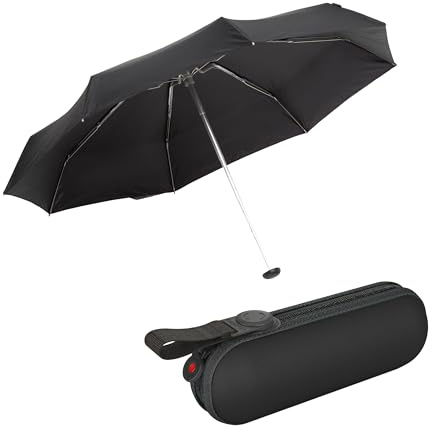 Knirps X1 Super Mini Taschenschirm im Etui black UV protection