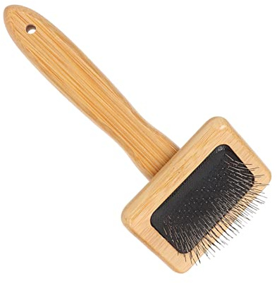 Slicker Brush, Dog Brush Wool Brush Cleaning Pin Brush Macrame Brush Fur Brushes Wool Carding Brushes with Hole for Pet Tapestry (Small)