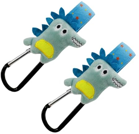 HIAKDOFT 2 Piezas Gancho Para Bolsa De Pañales De Cochecito Ganchos Para Silla De Paseo Clip Para De Cochecito Carro De Paseo Bebe Azul