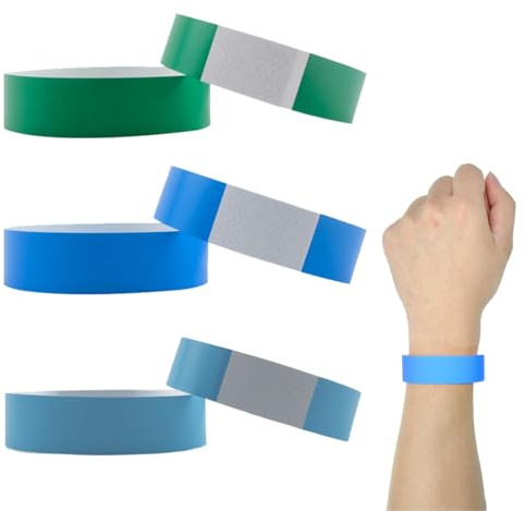 ZENQARI 100 Piezas Pulseras Coloridas e Identificativas Pulseras para Eventos Pulseras para Fiestas Impermeable Para Control de Acceso a Eventos y Seguridad Perfecto para Fiestas
