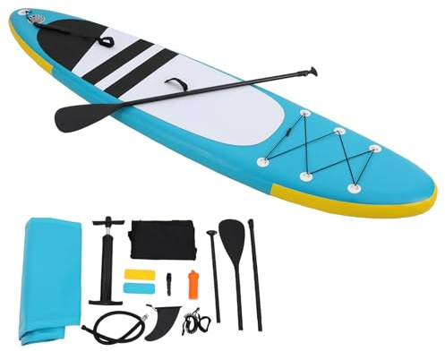 ROGONPDK Tavola da surf gonfiabile, tavola da surf gonfiabile, Stand Up Paddleboard 305 x 76 x 10 cm, set completo per paddle gonfiabile, Stand Up Paddle Board (blu)