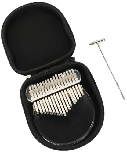 LRXIYODE 10-Key Acrylic Kalimba Thumb Piano for Beginners, Mini Finger Piano Musical Instrument with Tuning Hammer, Portable Small Music Gift for and Adults