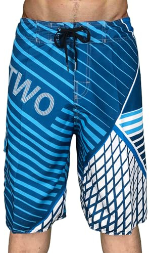 Bañador Hombre Largo Rodilla - Pantalon Deporte Hombre Bañadores Secado Rapido Swim Shorts Surfero Calzones con Cordón Boardshorts