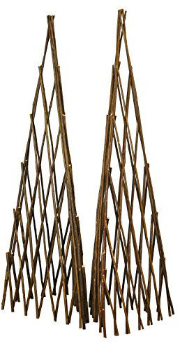 Selections Expanding Willow Obelisks Garden Plant Support (1.2m high) - Pack of 2