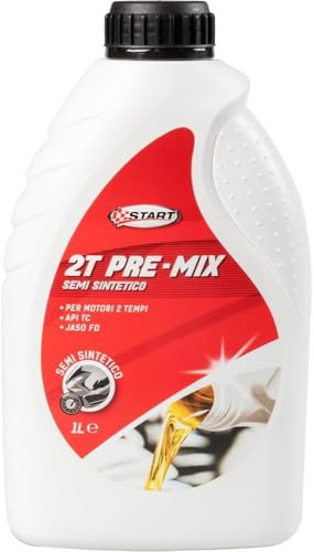 Lubrificante Sintetico per Moto a 2 Tempi Pre-Mix 1L – Olio 2T Alta Performance per Scooter, Cross e Moto – Combustione Pulita e Massima Protezione del Motore