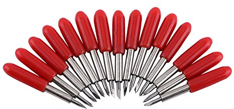 15PCS Couteau à Lettrer Lame de Decoupe Roland 45 Degrés Traceur Cutter Coupeur de Vinyle Roland GCC en Carbure de Tungstène Lame de Traceur de Coupe