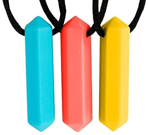 Tilcare Chew Chew Sensory Kauen Halskette - Am besten für Kinder oder Erwachsene, die gerne beißen oder Autismus haben - Langlebiges und starkes Silikon-Kauspielzeug - Kaukette für Jungen und Mädchen
