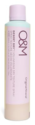 O&M Desert Dry Volumising Dry Texture Spray (300ml) – Volumisant pour la racine à tenue flexible – Spray texturisant et absorbant l'huile – Sans sulfates ni silicones – Certifié PETA, vegan.