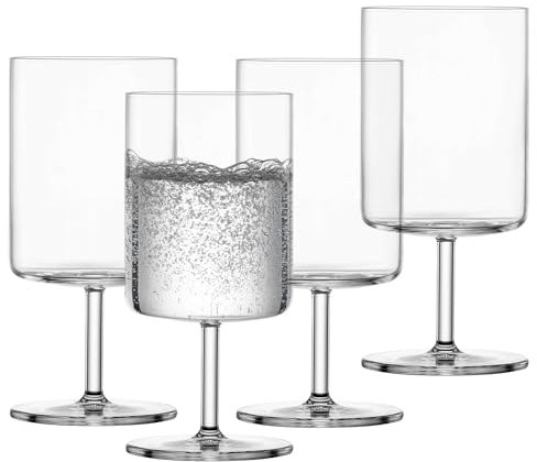 SCHOTT ZWIESEL Copas de agua Modo (set de 4), vasos versátiles de diseño moderno, vasos de cristal Tritan aptos para lavavajillas, fabricados en Alemania (art. nº. 119902)