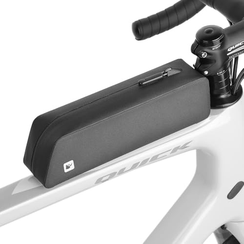 Rhinowalk Bike Frame Bag Waterproof Bicycle Top Tube Bag Lightweight Bolt-On Screw Cycling Upper Pipe TPU Pouch for Mountain Road Fixed Gear Bike