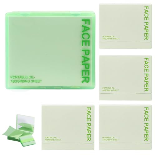 500 PCS Green Tea Oil Blotting Sheets - Cosmetic Blotting Paper for Oily Skin, Portable Face Oil Control Sheets