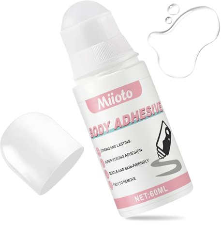 Miioto Colle pour peau, Colle Peau Vetement, Adhesif Vetement Peau, colle Tissu Extra Forte pour Bas de Contention, Collants, Bretelles, Petit, Portable et Durable, Fixation Ferme, Séchage Rapide,60ml