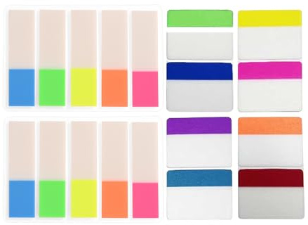 360PCS Sticky Index Tabs Flags Set,160 Filing Tabs and 200 Mini Sticky Flags for Office School, Waterproof Page Markers