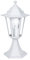 EGLO Borne lumineuse Laterna 5, potelet éclairage extérieur pour jardin et terrasse, luminaire d’extérieur en fonte d’aluminium blanc et verre, lampadaire lanterne, douille E27, IP44