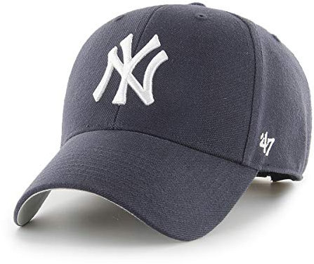 '47 MLB New York Yankees MVP Unisex-Baseballkappe, Verstellbar, Hochwertiges Design und Verarbeitung, White Logo, Navy