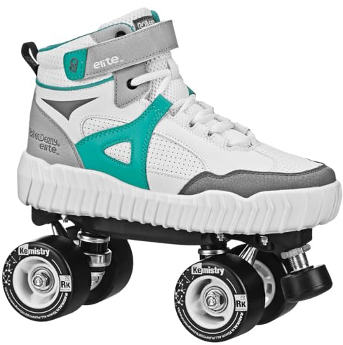 Roller Derby Glidr Sneaker Skate White/Teal Size Mens6/Womens7