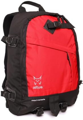 ESQUI MONTAÑA G30 | 27 Litros | Negro/Lila | Mochila urbana | Mochila para Colegio | Ordenador Portatil | Viaje | Senderismo | Escolares | Universidad | Adulto (Rojo)