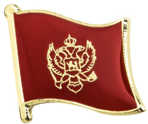 Pin's en métal émaillé avec drapeau national du Monténégro, Métal