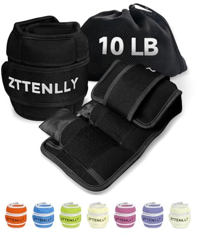 Adjustable Ankle Weights for Women Men and Kids | 1 Pair 5 10 15 18 20 Lbs Leg Wrist Ankle Weight Straps for Yoga, Walking, Running, Aerobics, Gym, Dance, Pilates, Cardio