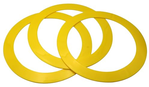 PEHHAH 12.59'' Diameter Juggling Rings Set of 3 for Professional and Beginner (Yellow)