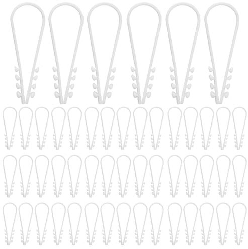 100 Abrazadera para Cable Redondo Clips de Material Plástico Blando para Cableado 6mm x 20mm Fácil de Instalar Terminal de tacos de cable redondo tipo U para cables unidades de trabillas