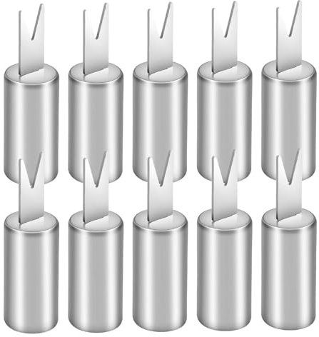 10 pcs Corn on The Cob Skewers Corn Holders Corn on The Cob Stainless Steel Corn Cob Holders BBQ Fork Skewers for Home Cooking Barbecue,Parties, Picnics,Camping(Silver)