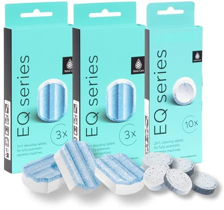 Pflegepaket für Siemens Kaffeevollautomaten, 2xTZ80002 Entklakungstabletten + 1xTZ80001 Reinigungstabletten (2x Entkalker + 1x Reiniger)