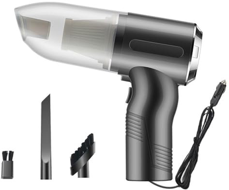 Aspiradora pequeña para coche,Aspirador 120W con 2 Boquillas para Asientos | Succión fuerte de 10000 Pa, con para el cabello, aspiradora de mano para limpiar el cabello de las mascotas del automóvil