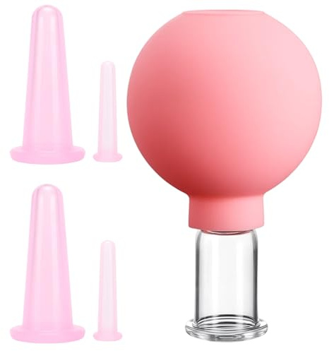 Facial Cupping 5 Stück, Schröpfen Gesicht Für Lymphdrainage Und Massage, Silikon Schröpfgläser Für Gesichtspflege Und Entspannung, Ideal Für Zuhause Und Kosmetikpraxis