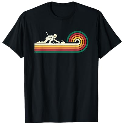Bandera Americana Curling Camiseta Rizador Piedra Deslizante Camiseta