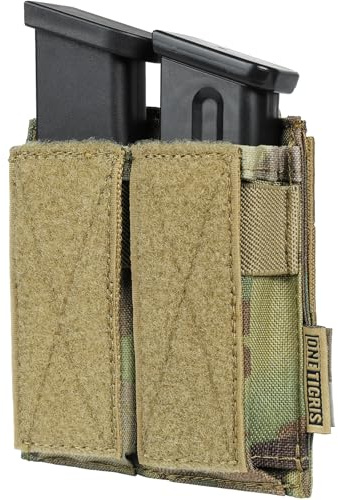 OneTigris MOLLE taktisk pistolmagasinväska med 1/2 magpåse för M1911/92F/GLOCK CamoColor