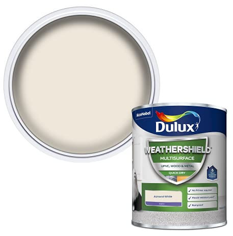 Dulux 5362506 Weathershield Multi Surface Paint - Almond White - 750ML