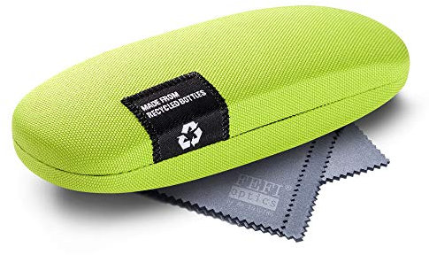 FEFI - Hardcase Brillenetui mit Stoffbezug aus recycelten PET-Flaschen (Grün)