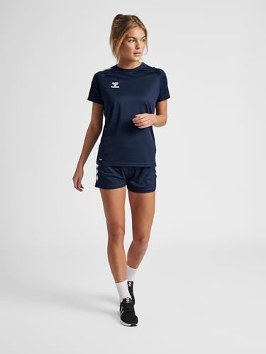 hummel Core XK Poly T-Shirt Damen blauweiss, S Damen