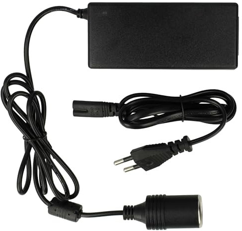 vhbw Netzadapter Eurostecker auf Zigarettenanzünder-Buchse kompatibel mit Campingaz Powerbox 28L Deluxe Kühlbox mit Bordnetzstecker