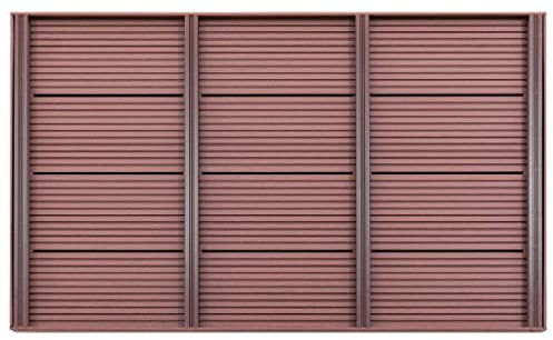 Kavolet Golvelement för soldusch, trädgårdsdusch, pooldusch, golvplatta, 101 x 63 x 5,5 cm, WPC, utomhus, halkskydd, duschgolv, golvplattor, väderbeständig, träutseende för poolstege eller pool, brun