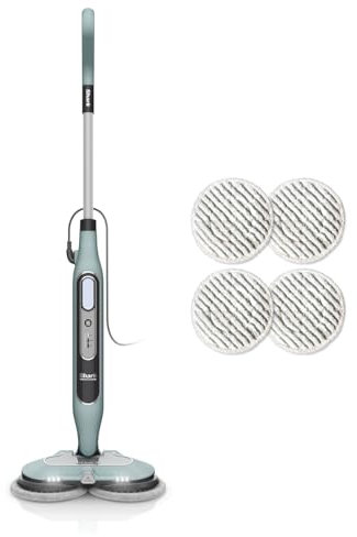 Shark Dampfreiniger Mop, automatisch, mit Steam Blaster und 6 Schmutzfänger-Pads, 3 Dampffunktionen, Flecken- und Schmutzentfernung, für alle versiegelten Hartböden, 8 m Kabel, Salbei-Grün, S8201EUCP