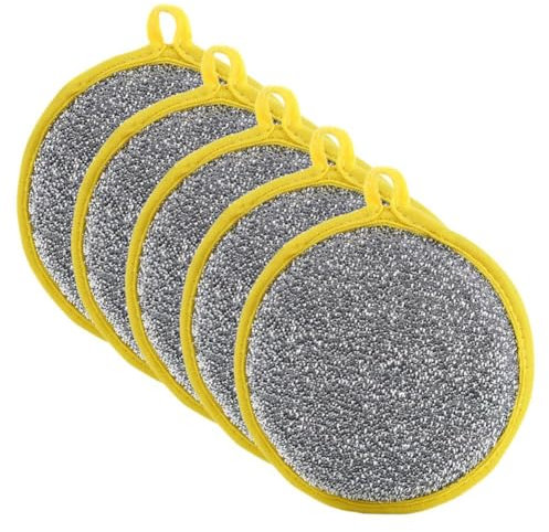 Éponges à vaisselle pour laver la vaisselle, éponges de nettoyage pour humidité, sèche, rayures, côtés rugueux et non à récurer